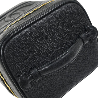 Chanel 1997-1999 Black Caviar Timeless Vanity Handbag