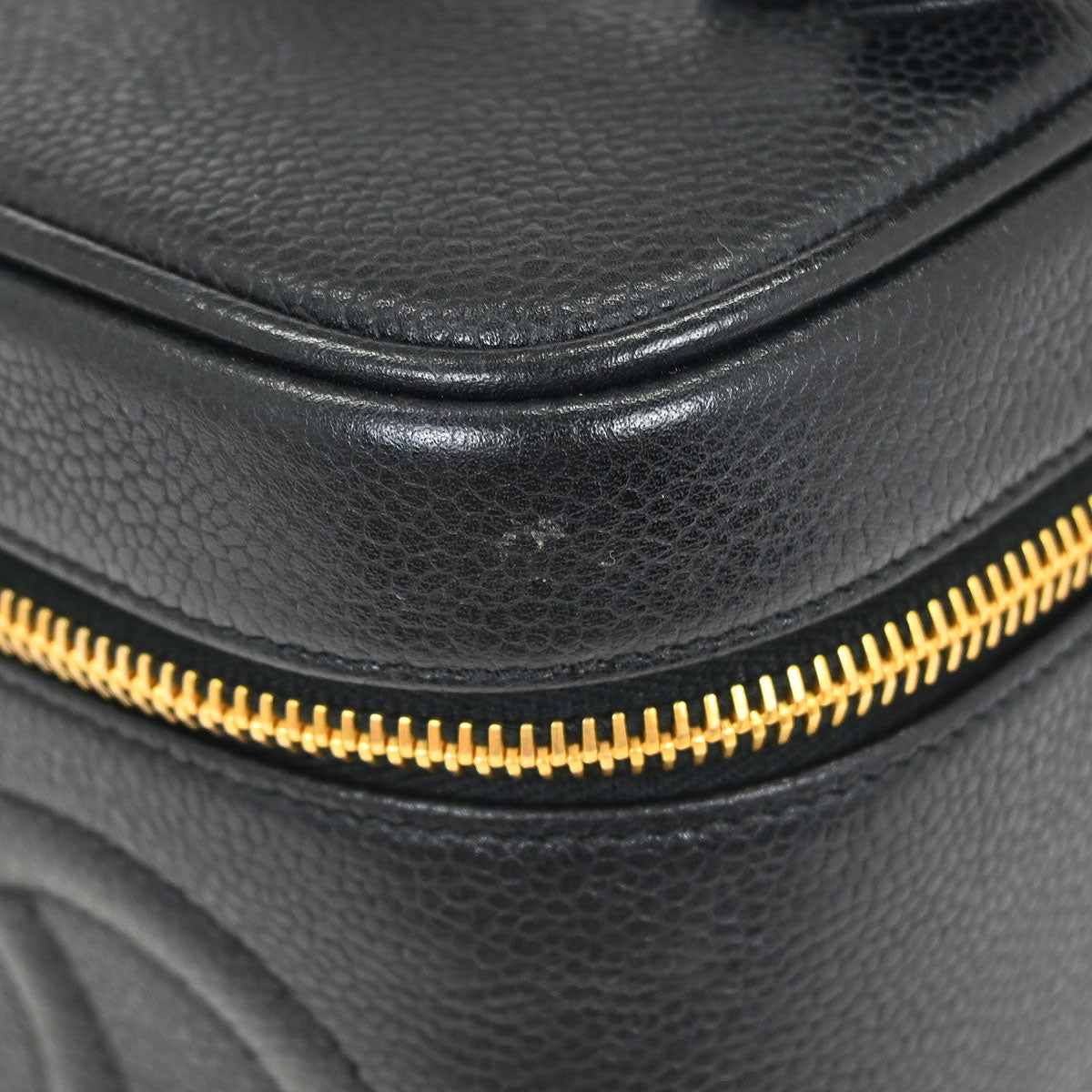 Chanel 1997-1999 Black Caviar Timeless Vanity Handbag