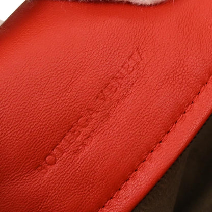 Bottega Veneta Red Lambskin Intrecciato Shoulder Bag