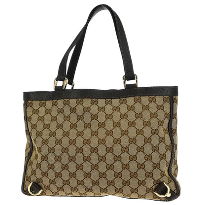 Gucci Beige Canvas GG Tote Handbag
