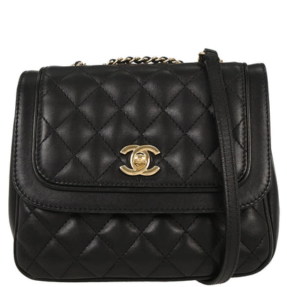 Chanel 2018-2019 Black Lambskin Shoulder Bag
