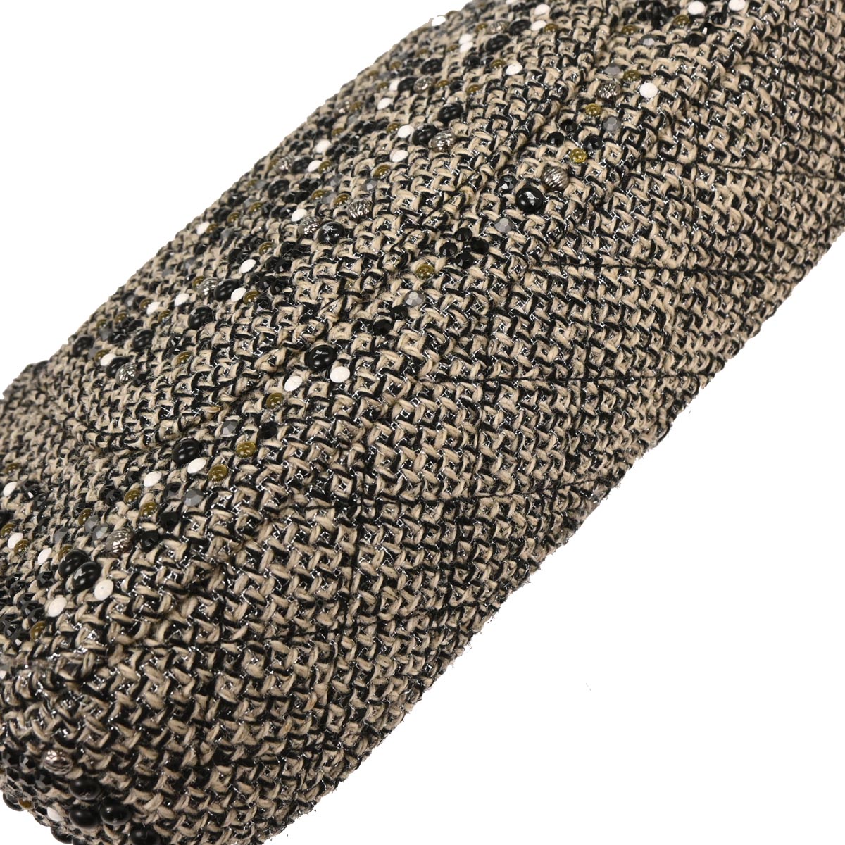 Chanel 2012-2013 Black Tweed Beaded Shoulder Bag