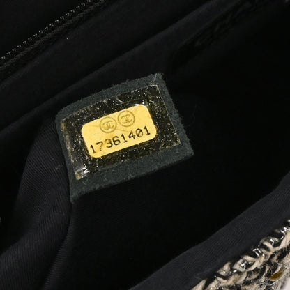 Chanel 2012-2013 Black Tweed Beaded Shoulder Bag
