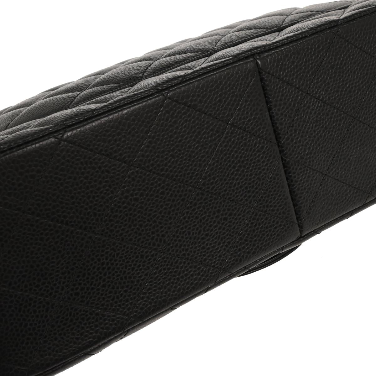 Chanel 2013-2014 Black Caviar Jumbo Classic Double Flap Shoulder Bag