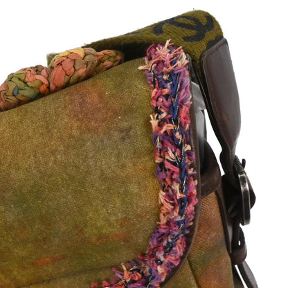 Chanel 2014-2015 Khaki On The Pavements Graffiti Messenger Bag