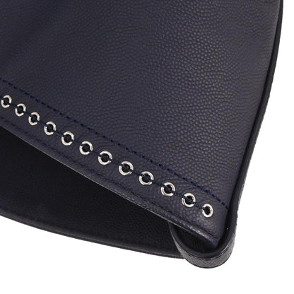 Chanel 2019 Navy Caviar Coco Eyelets Large Shopping Tote Bag