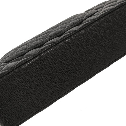 Chanel 2012 Black Caviar Medium Classic Double Flap Shoulder Bag