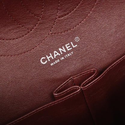 Chanel 2014 Black Caviar Jumbo Classic Double Flap Shoulder Bag