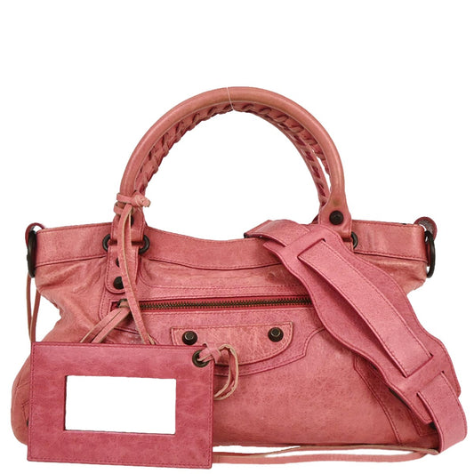 Balenciaga Pink The First 2way Shoulder Handbag