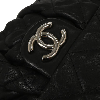 Chanel 2016-2017 Black Calfskin Chain Around Shoulder Bag