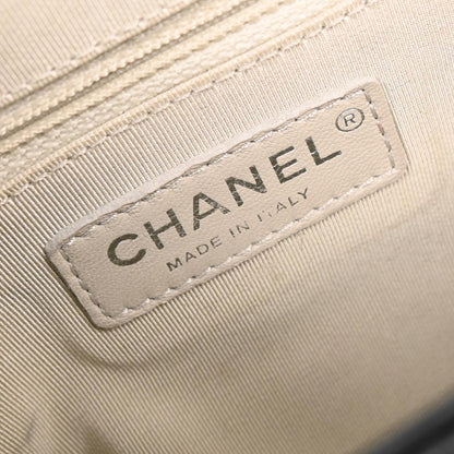 Chanel 2016-2017 Black Calfskin Chain Around Shoulder Bag