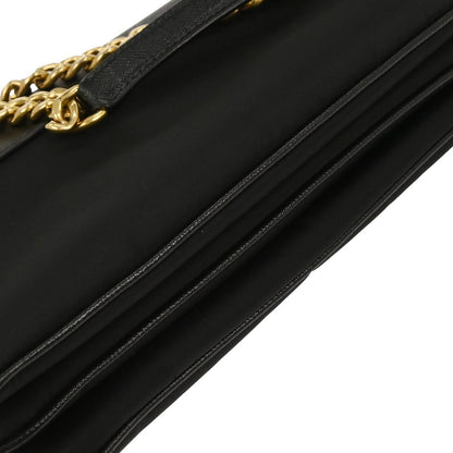 Prada Black Leather Chain Shoulder Bag