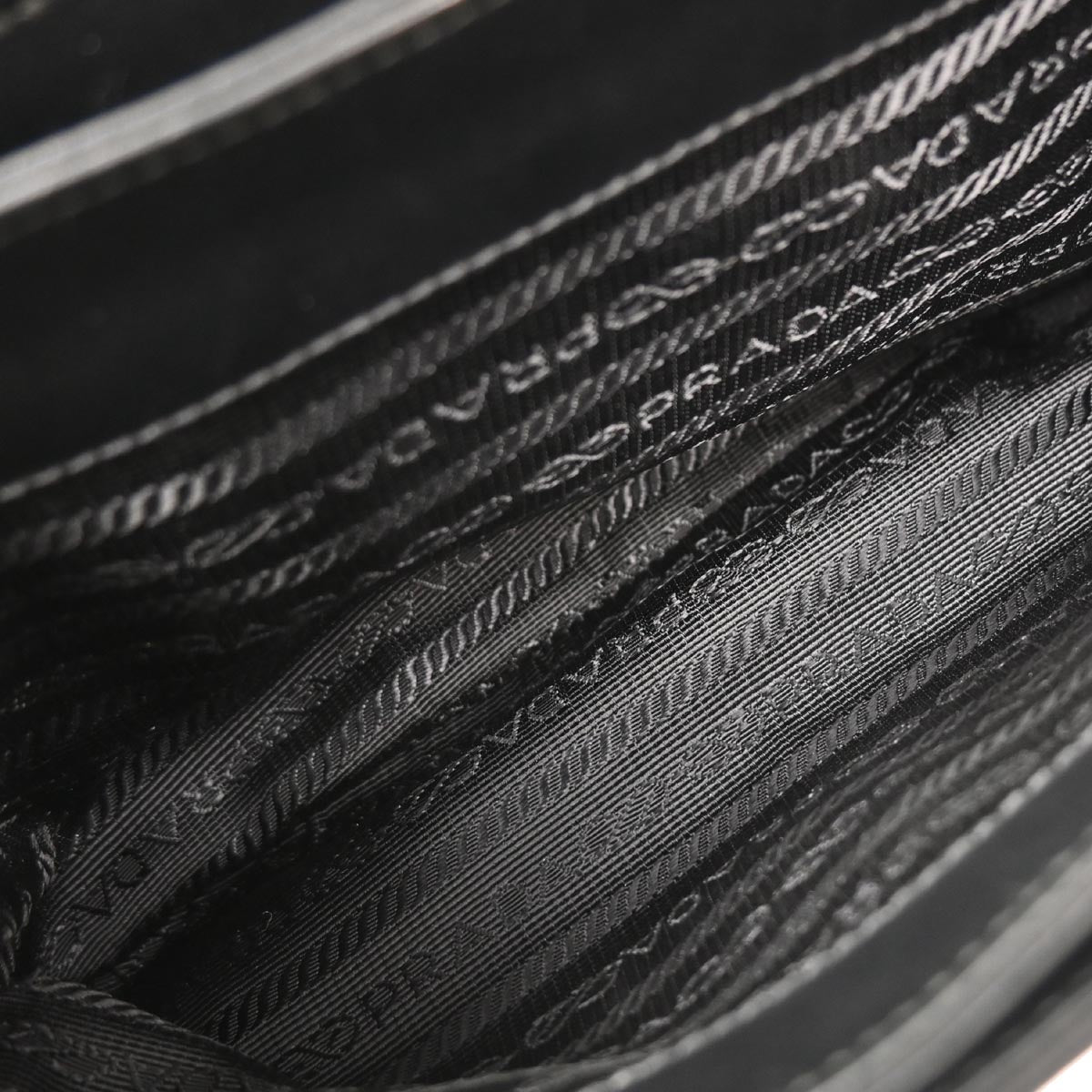 Prada Black Leather Chain Shoulder Bag