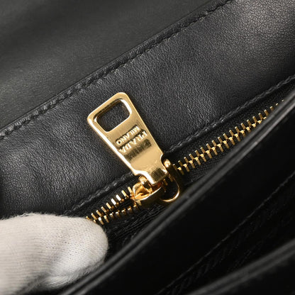 Prada Black Leather Chain Shoulder Bag