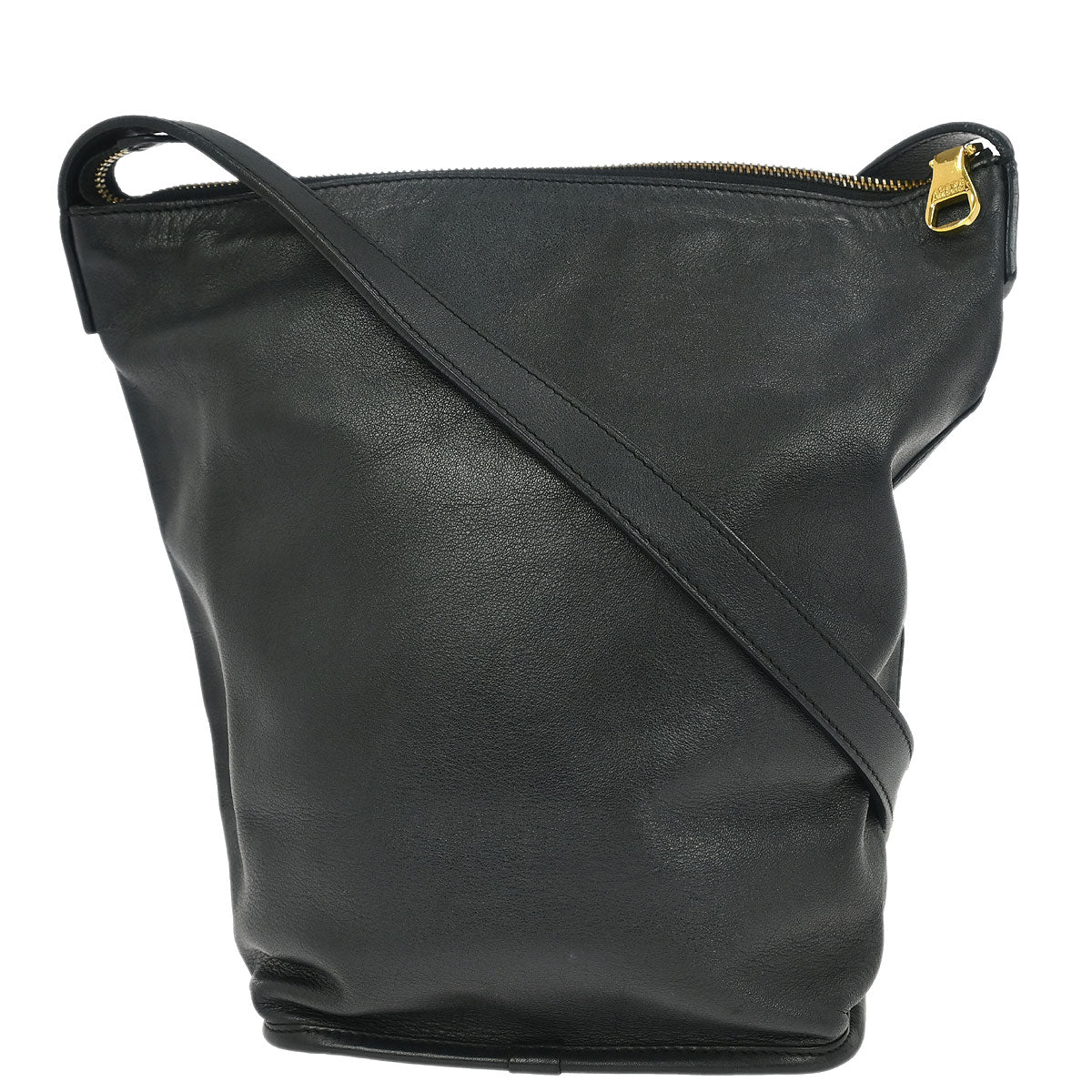 Loewe Black Leather Bucket Shoulder Bag