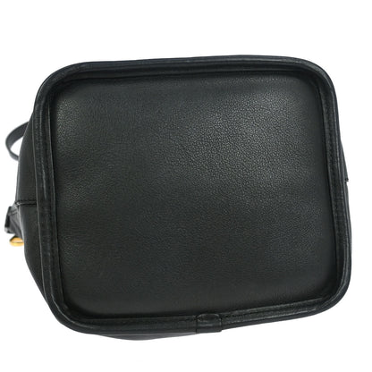 Loewe Black Leather Bucket Shoulder Bag