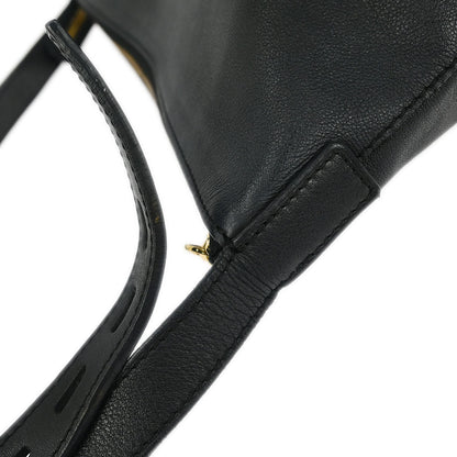 Loewe Black Leather Bucket Shoulder Bag