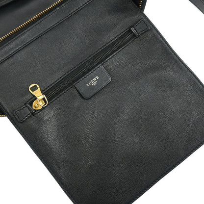 Loewe Black Leather Bucket Shoulder Bag
