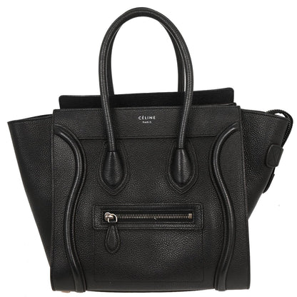 Celine Black Luggage Micro Tote Handbag