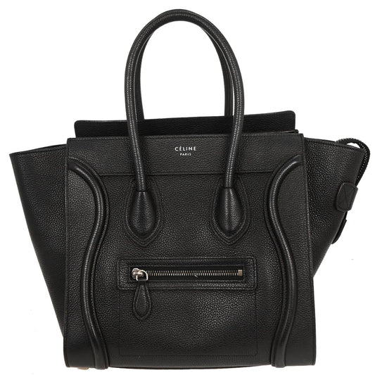 Celine Black Luggage Micro Tote Handbag