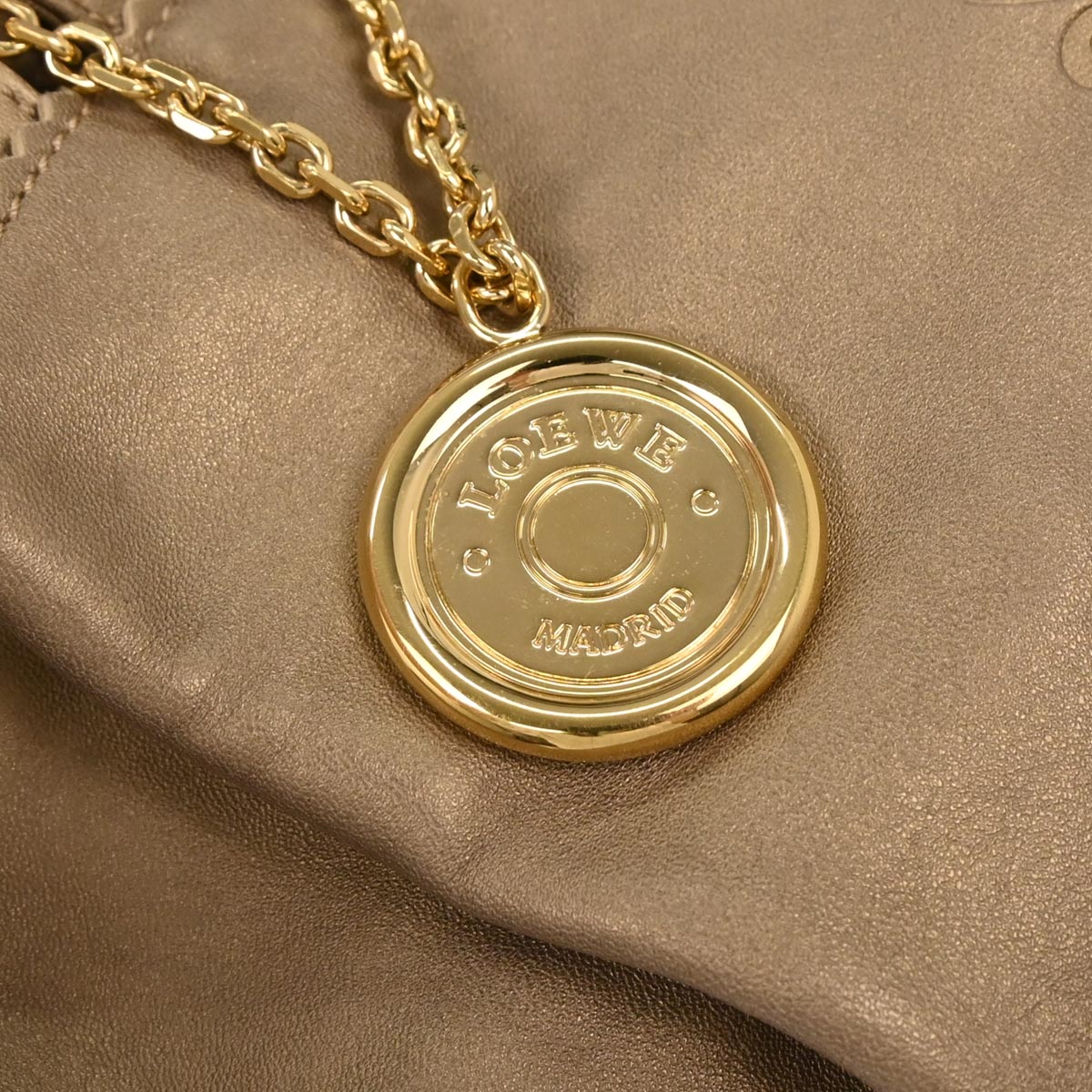 Loewe Gold Lambskin Nappa Aire Handbag