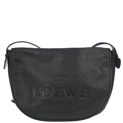 Loewe Black Leather Heritage Shoulder Bag