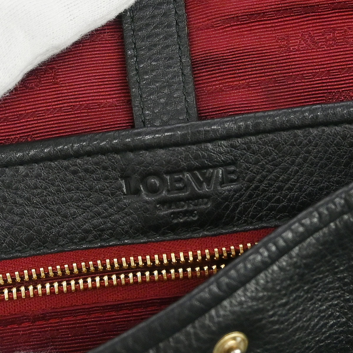 Loewe Black Leather Heritage Shoulder Bag