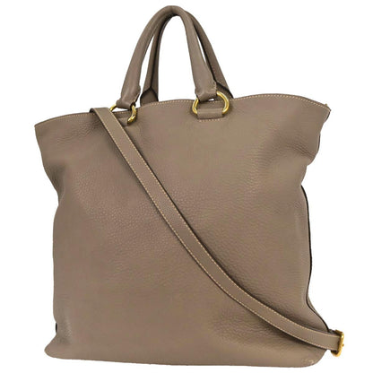 Prada * Brown Leather Tote 2way Shoulder Handbag