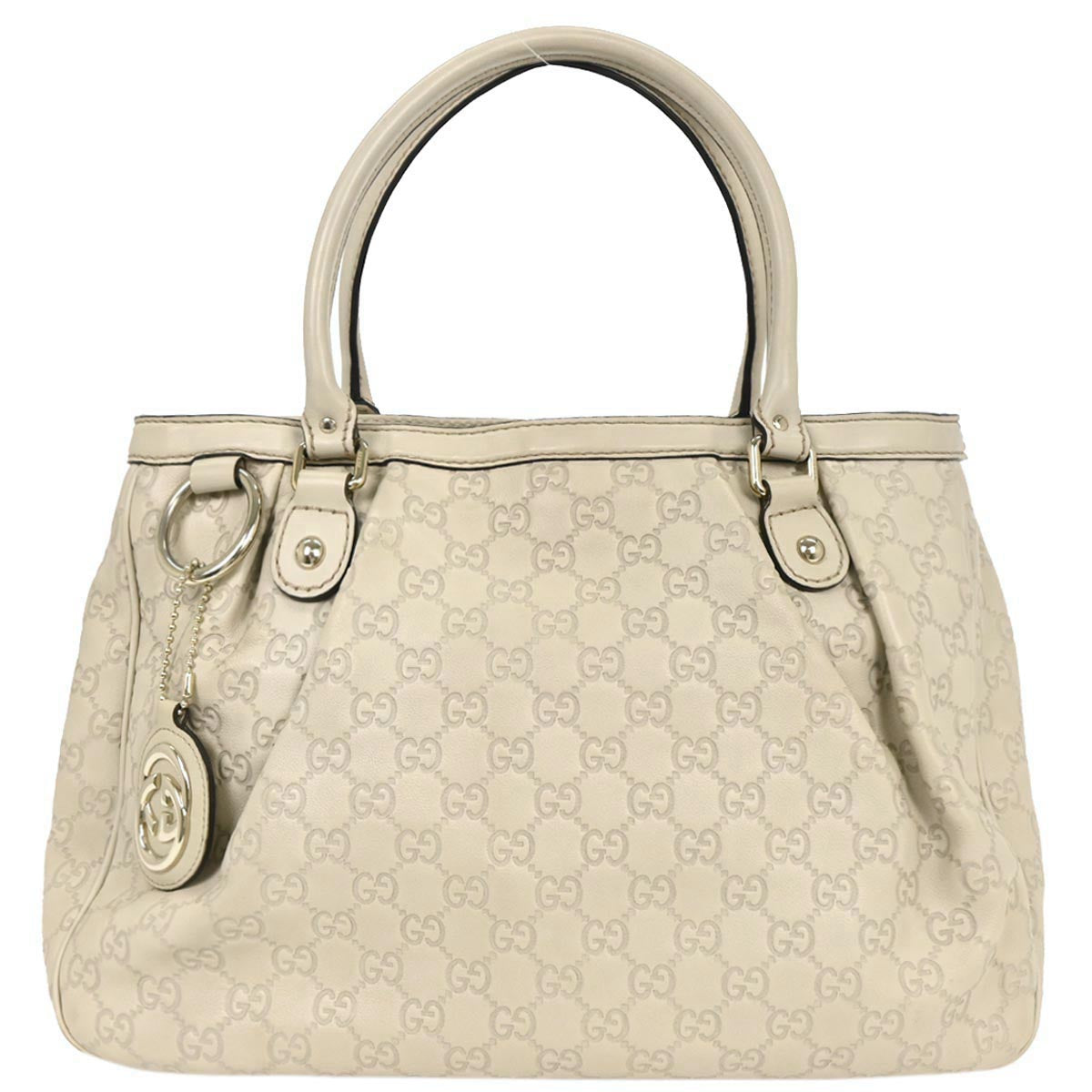 Gucci Ivory Guccissima Leather Tote Handbag