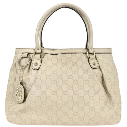 Gucci Ivory Guccissima Leather Tote Handbag