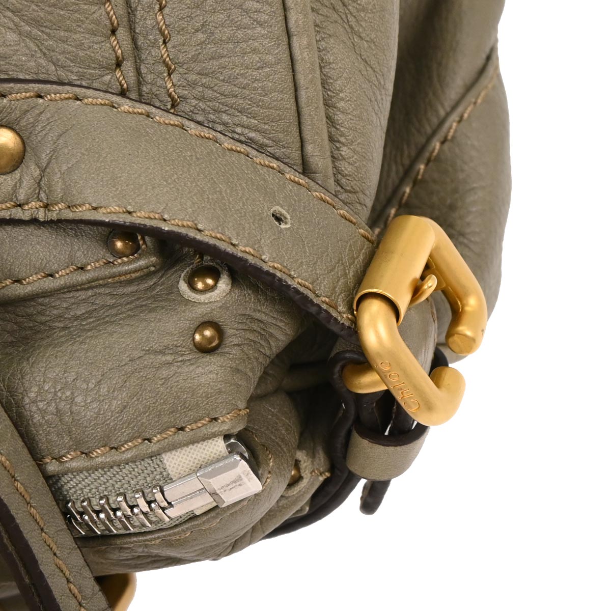 Chloe Khaki Paddington Medium Handbag