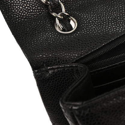 Chanel 2010-2011 Black Caviar Maxi Single Flap Shoulder Bag