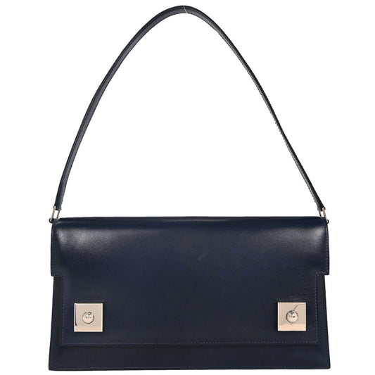 Hermes Blue Abysse Box Calf Piano Handbag