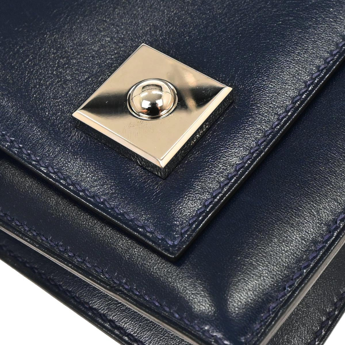 Hermes Blue Abysse Box Calf Piano Handbag