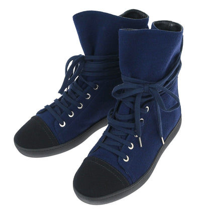 Chanel * Navy Sneakers Shoes #36