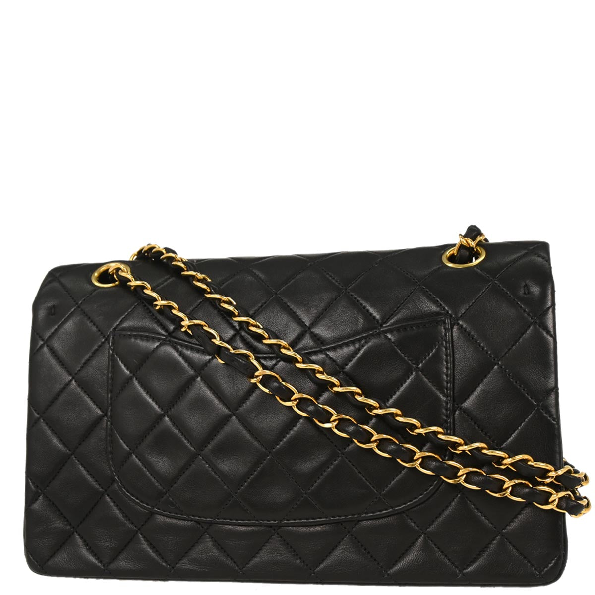 Chanel Black Lambskin Medium Classic Double Flap Shoulder Bag