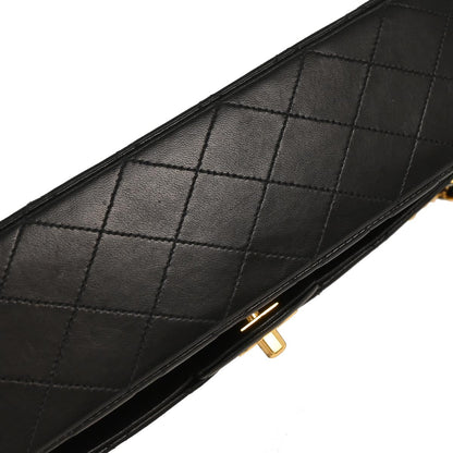 Chanel Black Lambskin Medium Classic Double Flap Shoulder Bag