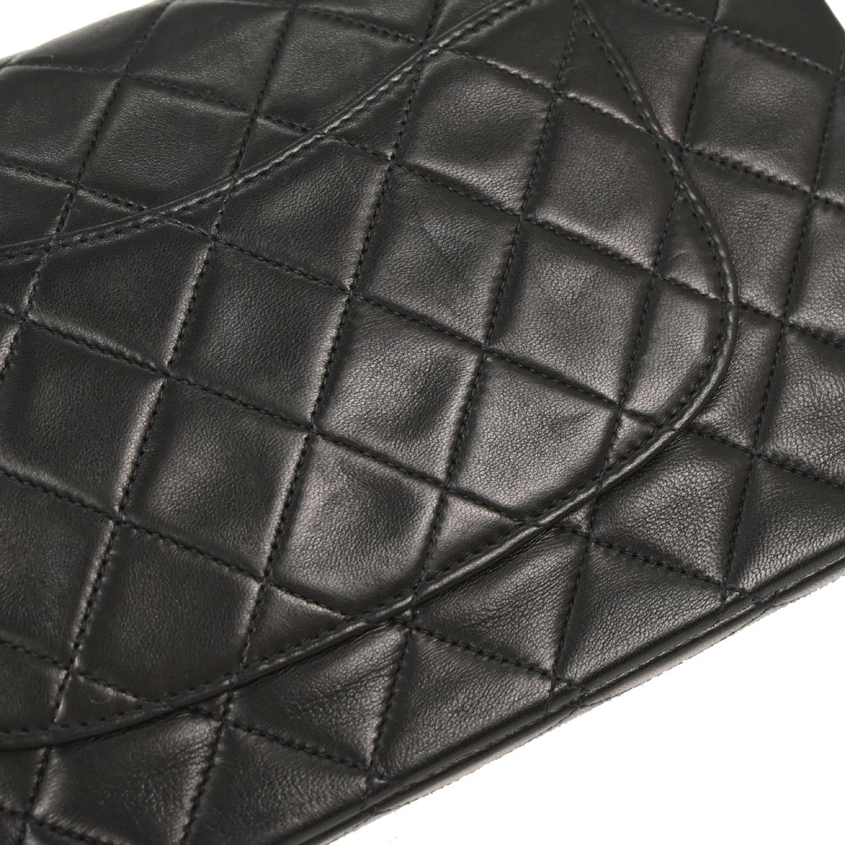 Chanel Black Lambskin Medium Classic Double Flap Shoulder Bag