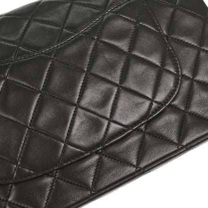 Chanel Black Lambskin Medium Classic Double Flap Shoulder Bag