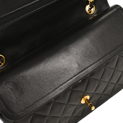Chanel Black Lambskin Medium Classic Double Flap Shoulder Bag