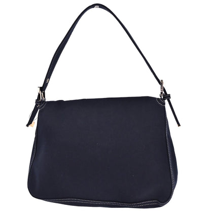 Fendi Navy Canvas Mamma Baguette Handbag