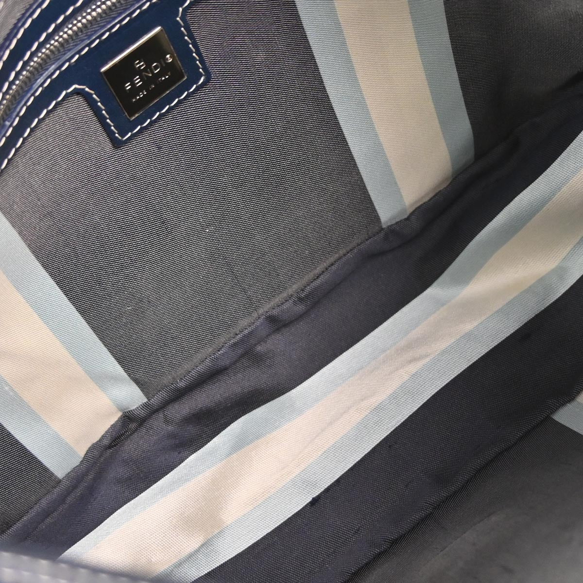 Fendi Navy Canvas Mamma Baguette Handbag