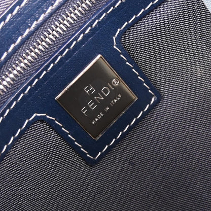 Fendi Navy Canvas Mamma Baguette Handbag