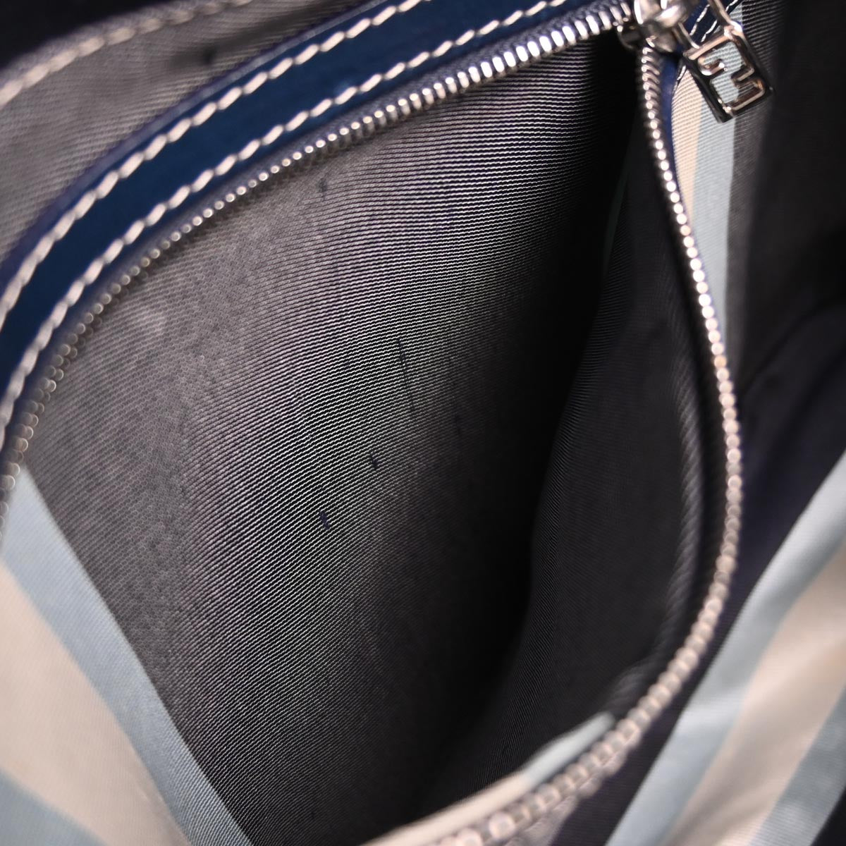 Fendi Navy Canvas Mamma Baguette Handbag