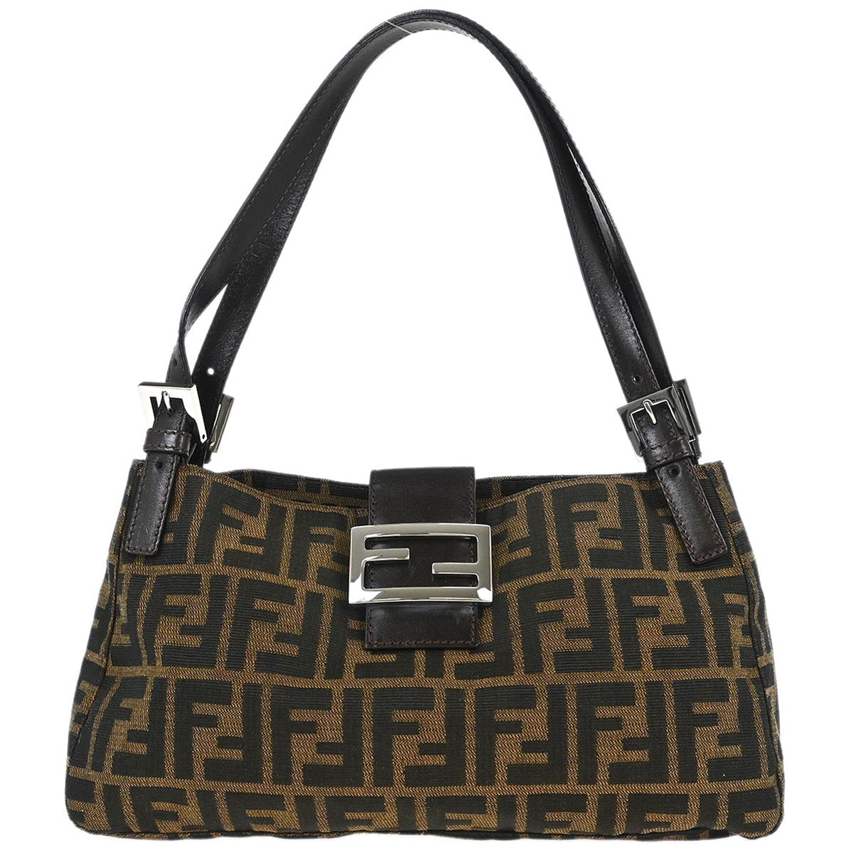 Fendi Brown Canvas Zucca Tote Handbag