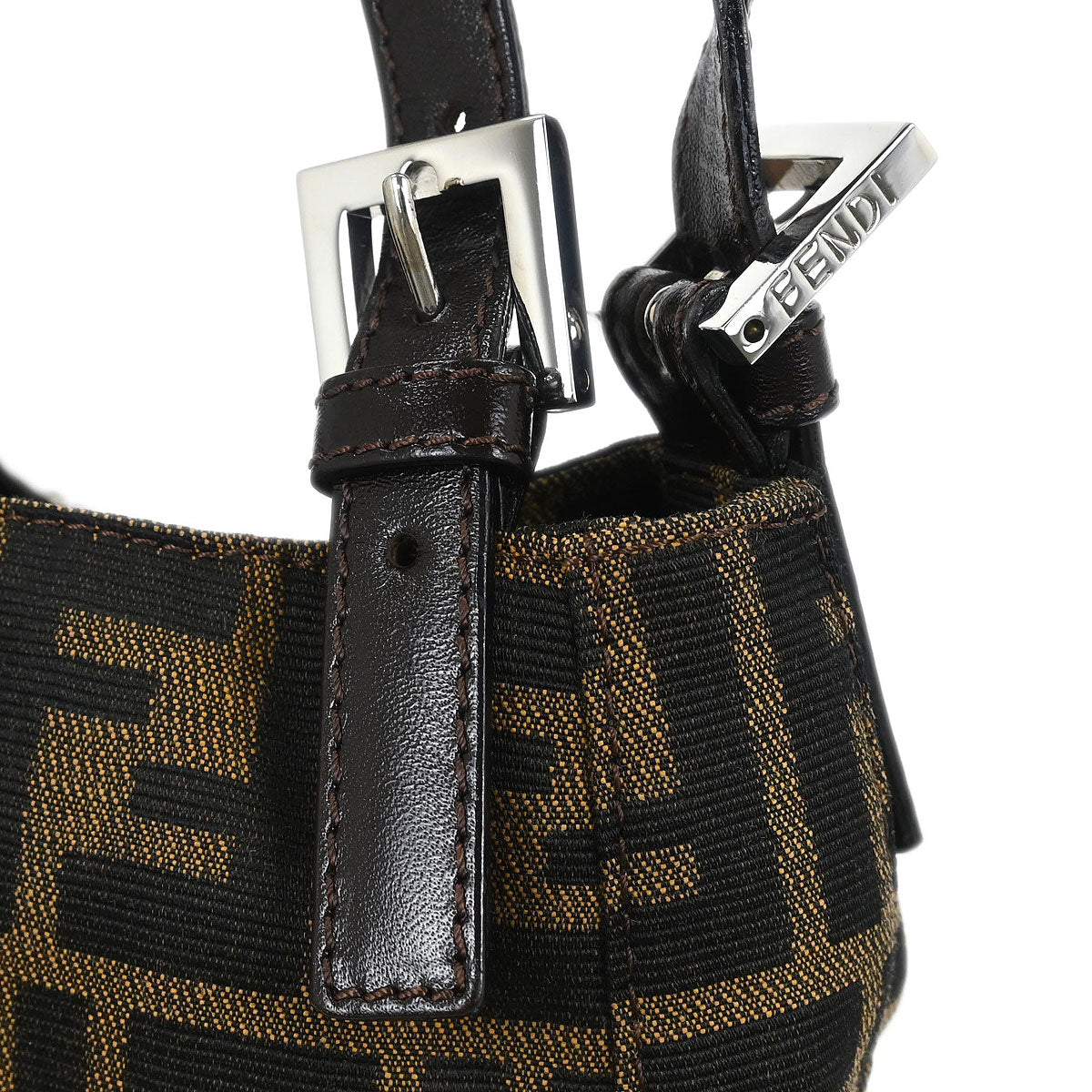 Fendi Brown Canvas Zucca Tote Handbag