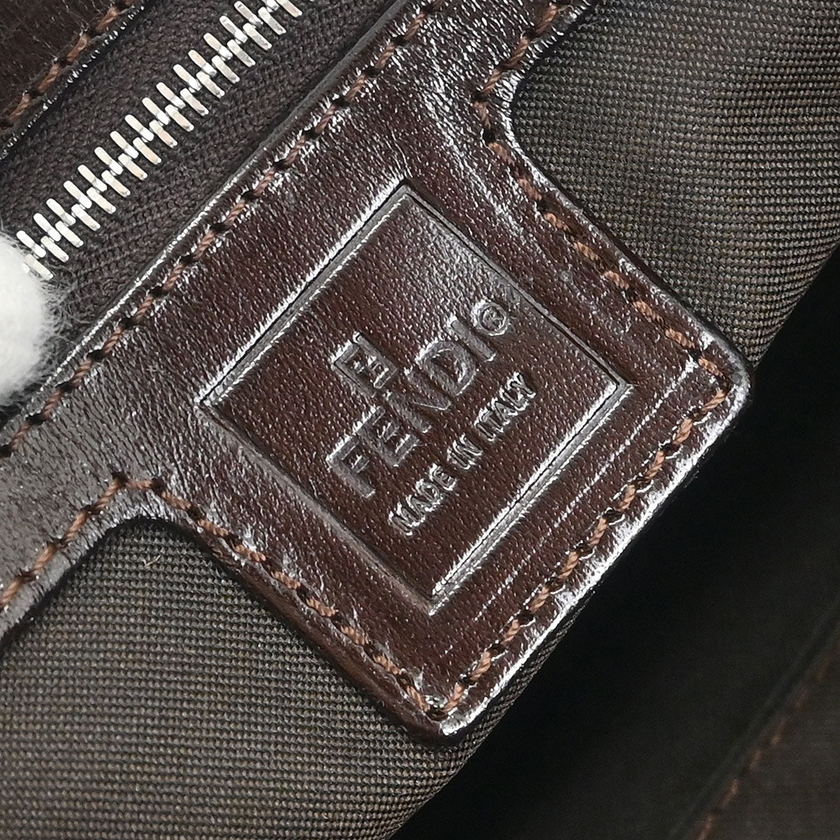 Fendi Brown Canvas Zucca Tote Handbag