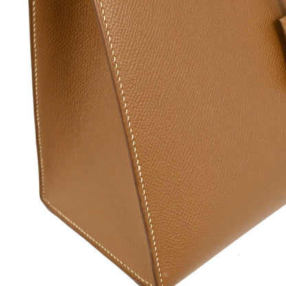 Hermes Gold Courchevel Kelly 32 Sellier 2way Shoulder Handbag