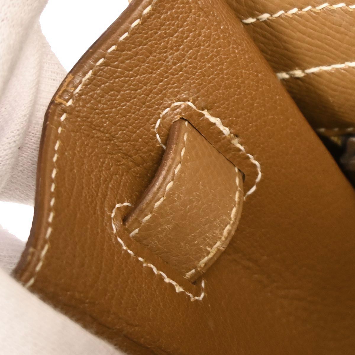 Hermes Gold Courchevel Kelly 32 Sellier 2way Shoulder Handbag