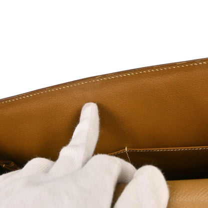 Hermes Gold Courchevel Kelly 32 Sellier 2way Shoulder Handbag